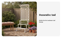 Weather-Resistant Trellis Planter Stand Multitier Design Tiered Plant Stand Functions as a separater Garden Furniture Multifunctional for Gardeners, Apartment Dwellers, property owners, Balcony, Patio, Front Porch, Living Room