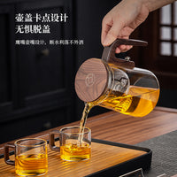跨境茶水分离茶壶泡茶杯家用懒人泡茶神器耐高温全玻璃内胆飘逸杯