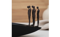 Resin Sailboat Statue Artistic Minimalist Sailboat Decor Stable Base for Shelf