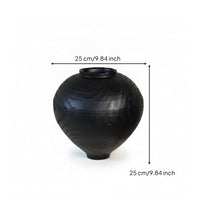 Decorative Vase Hollow Form Wood-Grain Vase Tabletop Flower Holder