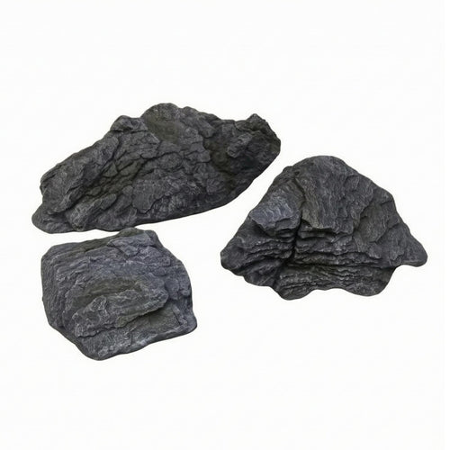 3 Pieces Artificial Landscape Rock Irregular Faux Stone Ornament Lightweight Garden Decor