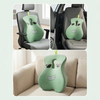 Ergonomic Cushion with Strap Contoured Support Cushion Removable Cover Supportive for Office Workers, Drivers, Car Seat, Sofa
