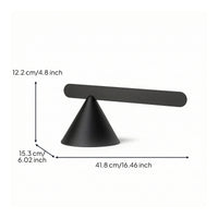 Geometric Sculpture Matte Black Sculpture with Cone Base Minimalist Art Piece for Clean-Lines Lovers, Interior Designers, Display Shelf, Office
