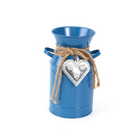 Vintage Metal Flower Pot with Galvanized Iron Finish