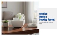 Modern Minimalist Glass Feng Shui Desktop Water Feature, Creative Home Office Decor