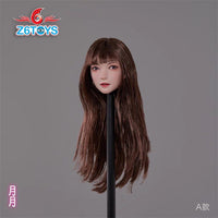现货Z6TOYS ZC016 1/6 亚洲可动眼美女头雕 月月 共6款
