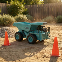 Self-Unloading Excavation Dump Truck Toy Rugged Wheels Die-Cast Dump Truck Thick Tire Pattern Detailed Cab