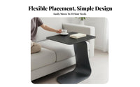 C-Shaped End Table ScuffResistant Living Room Furniture With Storage Pouch