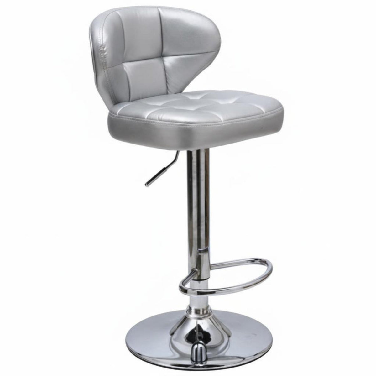 Adjustable Backrest Stool Upholstered Seat Adjustable Pedestal Stool for Adults