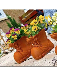 Boot Planter靴子造型创意花盆3D打印旅行靴装饰花瓶