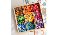 Colorful Wooden Rainbow Blocks Early Learning Rainbow Wooden Blocks Natural Wood Educational Toy unrestrictedEnded Play for Kindergarteners, Preschoolers, Kids, Kindergarten, Preschool, Classroom