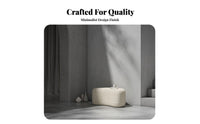 Curved Entryway Bench Wabi-Sabi Design Curved Waterfall Bench Sherpa Textile
