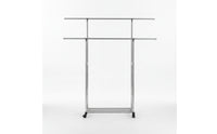 Freestanding Rolling Drying Rack Heavy Duty Clothes Rack with Wheels Space-Saving Furniture Sturdy for Laundry Room