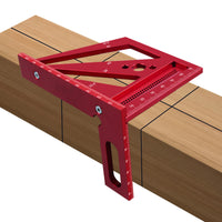 Aluminum Alloy Woodworking Square Ruler with Four Corners and Triangle, Fourth Generation, for Measuring and Layout