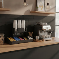 Coffee Station Organizer Extendable Shelf Easy Access for Break Room, Baristas