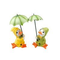 Duck Statue with Umbrella Cute Duck with Umbrella Statue Weatherproof for Patio