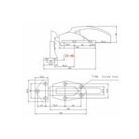 Door Latch Lock Adjustable Hardware Lever-Style for Cooler