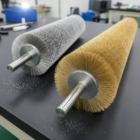 Stainless Steel Wire Brush Roller Rust Removal Industrial Polishing Brush Roller Heavy Duty Machine Part