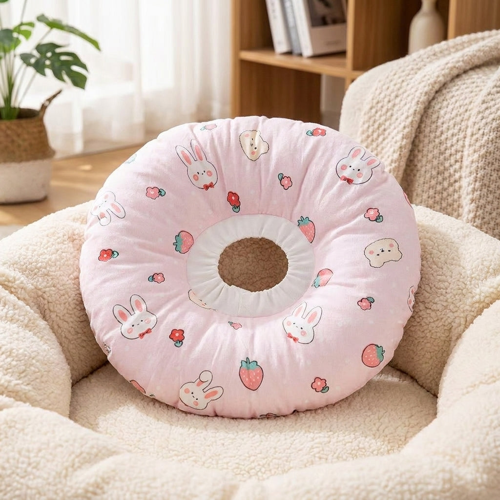 Head Cone for Pet Recovery, Padded Donut Material with Drawstring, Comfortable Pet Grooming Cone and Adjustable Anti Bite After Surgery