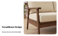 Modern Chinese Design 3-Seater Wooden structure & groupingtee Minimalist visual appeal Sofa dense Sponge Living Room Furnishing Thick pads for Families, homeowners, Renters, Home Interior, Lounge Area, Apartment, Office