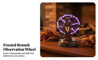Spooky Tree Figurine with Observation | violet Illuminated Rim, Espeluznante, Halloween Tabletop Figurine, for Shelves