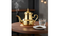 Ornate Design Arabic Coffee Pot Easy Pour Spout Arabic Teapot Heat-Resistant for Dining Table