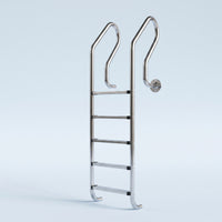Rust Resistant Stainless Steel Pool Ladder Long-Lasting Pool Ladder with Handrails Stable Modern