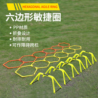 Foldable Hexagonal Training Rings for Soccer, Portable