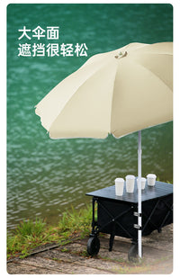 可转向【营地车专用伞】户外露营出摊遮阳太阳伞摆摊伞防晒大雨伞
