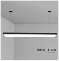 办公灯铝型材灯槽暗装嵌入式长条7cm条形灯10厘米15公分宽线型灯 嵌入式铁艺15cm宽一米价45瓦