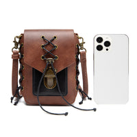 GEARDUKE Medieval Steampunk Retro Women's Small Crossbody Bag with Contrast Color