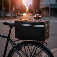 Bike Rear Seat Bag Water Resistant Cycle Trunk Bag Large Capacity Biking Accessory for Cyclists, Commuters, Night Riding