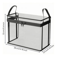 Soft Toy Storage Bin Carry Handles Clear Storage Bin Large-Capacity