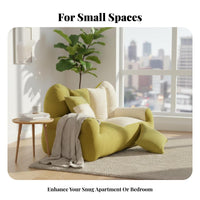 2-Seater Frameless Sofa Comfortable Indoor Seating Ergonomic Ergonomic Cushioning SkinComfortable for Apartment Dwellers