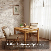 Hardwood Wood Square Table Stable Frame Household Furniture Contemporary Design adaptable Look for pairs, Small Living areas