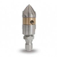 Rotating Nozzle with Metal Body Stainless Steel Rotating Sewer Nozzle Heavy Duty for Plumbers