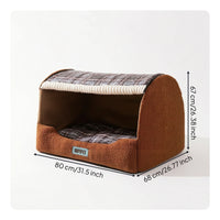 Den Dog Bed Cozy Dog Bed Canine Den house Soft for Dogs, Pets