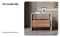 Single-Drawer Bedside Table Minimalist Design Nightstand Luxury Feel for Adults