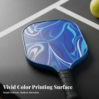 Long-Lasting Border Guard Fiberglass Pickleball Racket Comfortable Grip Fiberglass Pickleball Rackets Enlarged Sweet Area for Men, Indoor