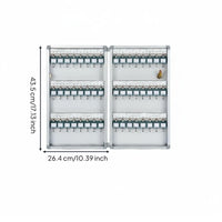 120 Key Holder Cabinet Powder Coated Security Storage for Hotel Staff