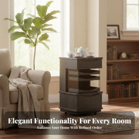 Wheeled Tea Cabinet With casters Mobile Storage Vintage design Multi-Functional for Homeowners, Office Workers