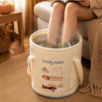 Foldable Foot Spa Bucket for Soaking Feet and Calves, Portable Insulated Foot Bath for Home, Dorm, Travel