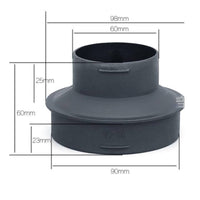 High Temperature Resistance 60 to 90 Adapter Heat-Resistant 90-60 Pipe Connector Sealing Function Fuel-Powered Heater Duct Reducer Easy Fit