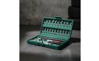 46 Pieces Auto Repair Tool Kit Chrome-Finished Socket Set with Case Organized Mechanics Tool Set for Vehicle Owners, Amateur Mechanics, Garage