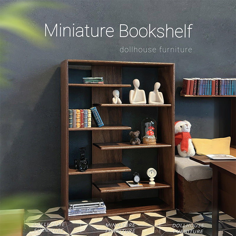 Mini Storage Shelf Dollhouse Furniture DIY Bookshelf Display M181