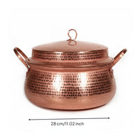 Hammered Copper Pot Good Heat Conductivity Cookware Handmade for Gas Stove