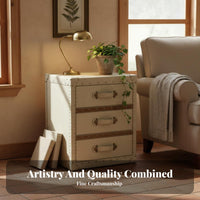 2-Drawer End Table Retro Design Bedroom Furniture Multiple Storage alternatives