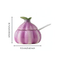 Onion Seasoning Cellar Decorative Ceramic Seasoning Jar Easy to Use Kitchen Storage for Dining Table