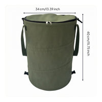 Foldable Trash Bin Cylindrical Outdoor Container
