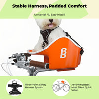 Padded bike basket for small dogs